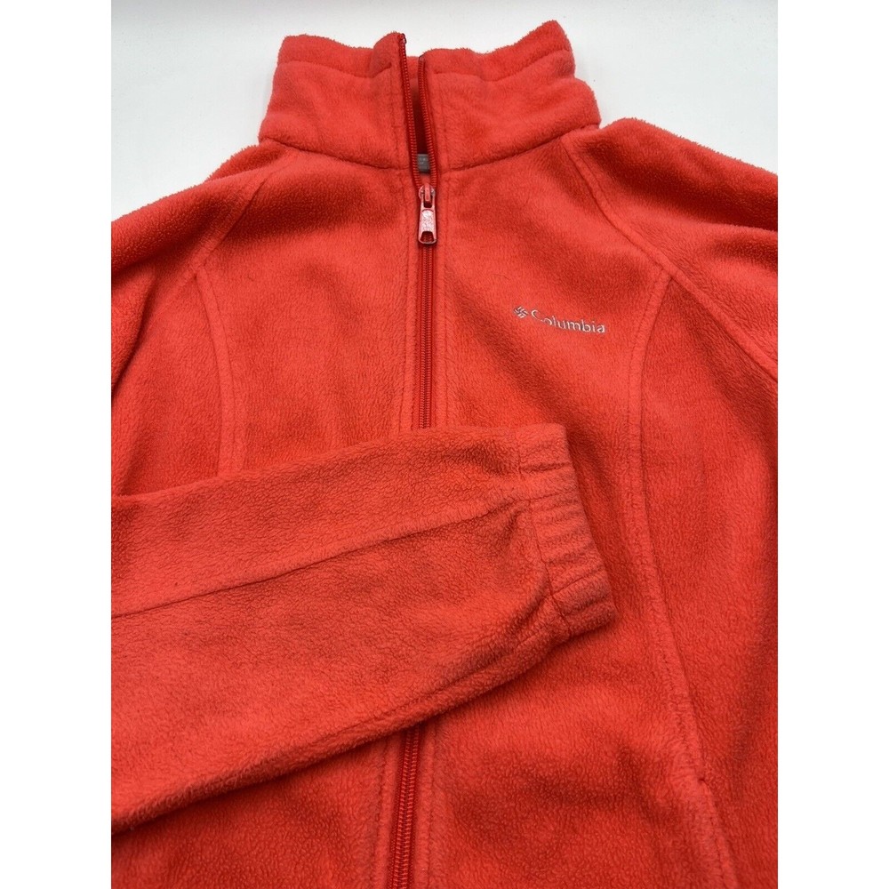 Columbia‎ Womens Full Zip Fleece Jacket Long Sleeve Zipper Pockets Pink Sz S